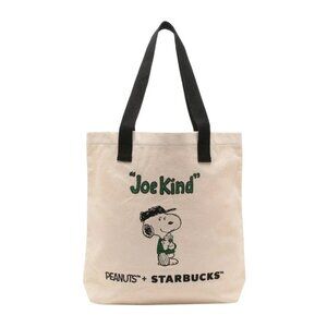 HTF NWOT PEANUTS x STARBUCKS 2025 Snoopy Canvas Tote(A minor fabric flaw)